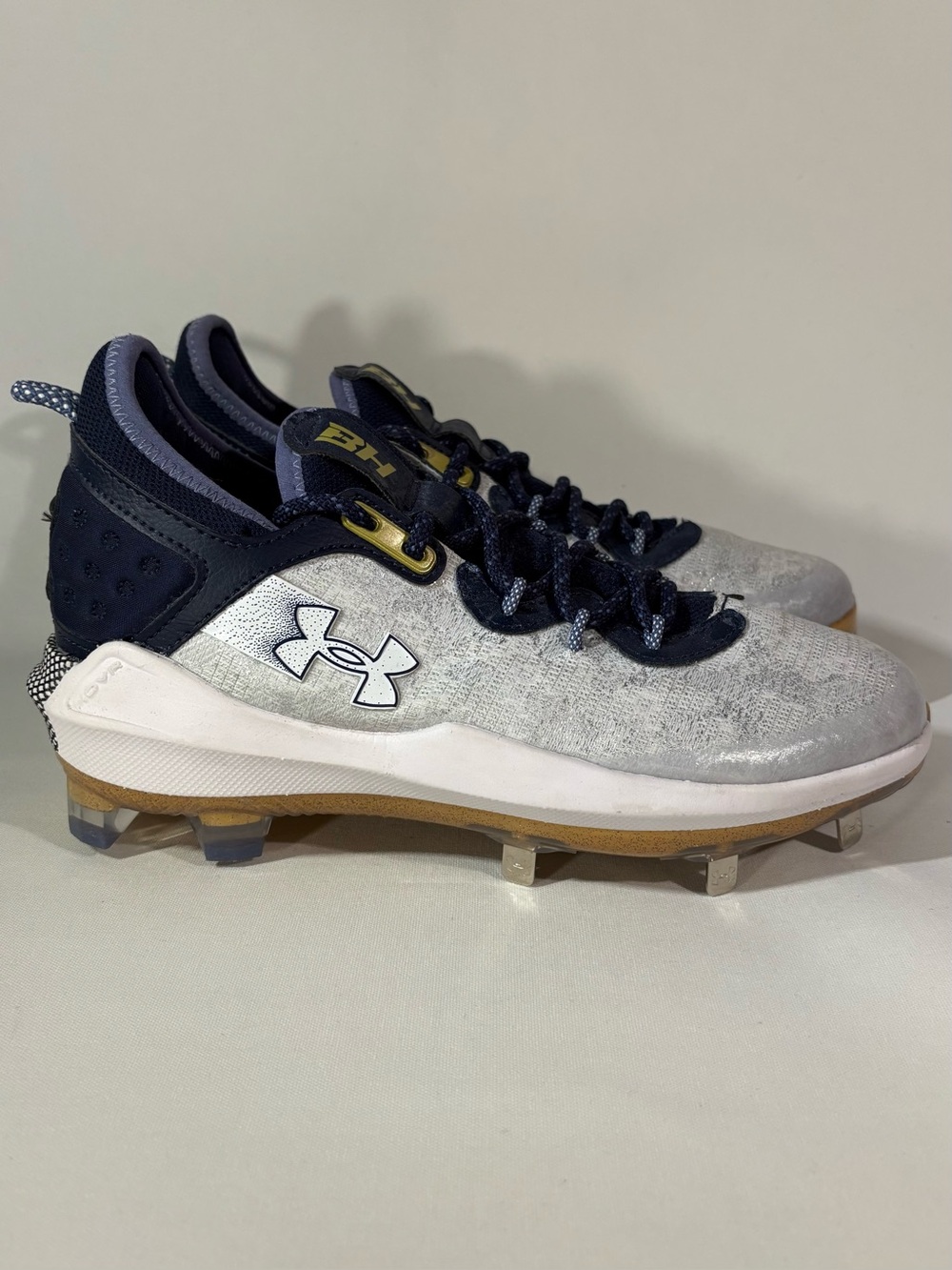 ⚾ [BRAND NEW] UNDER ARMOUR HARPER 8 LOW ST WHITE MIDNIGHT NAVY BASEBALL CLEATS ⚾